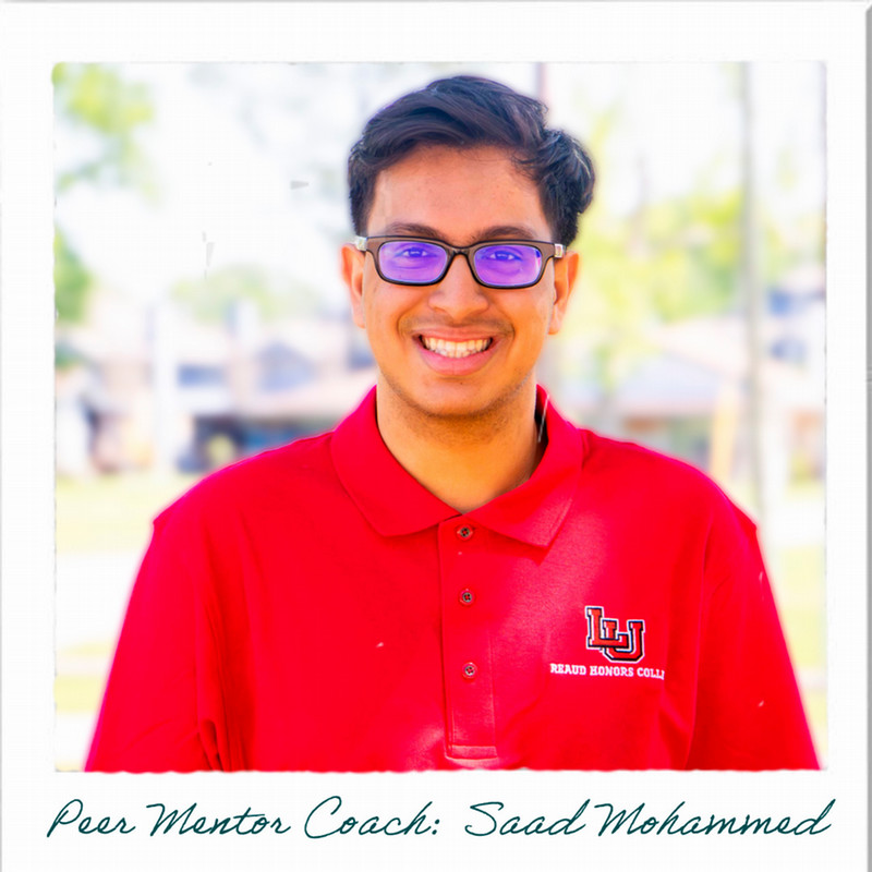 Peer Mentor Co-Coach Saad Mohammed